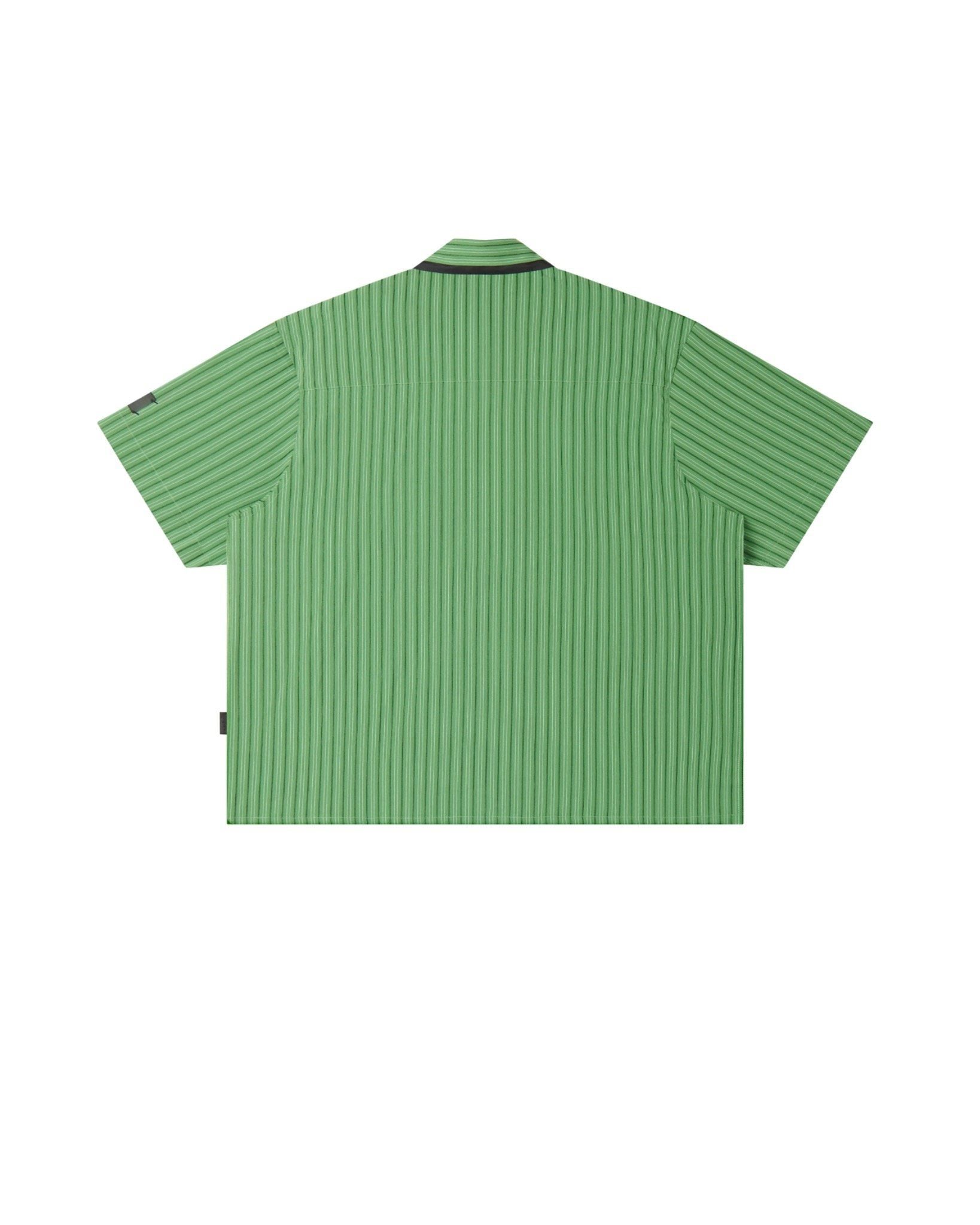 OFF-LINE BOXY SHIRT - Striped Moss