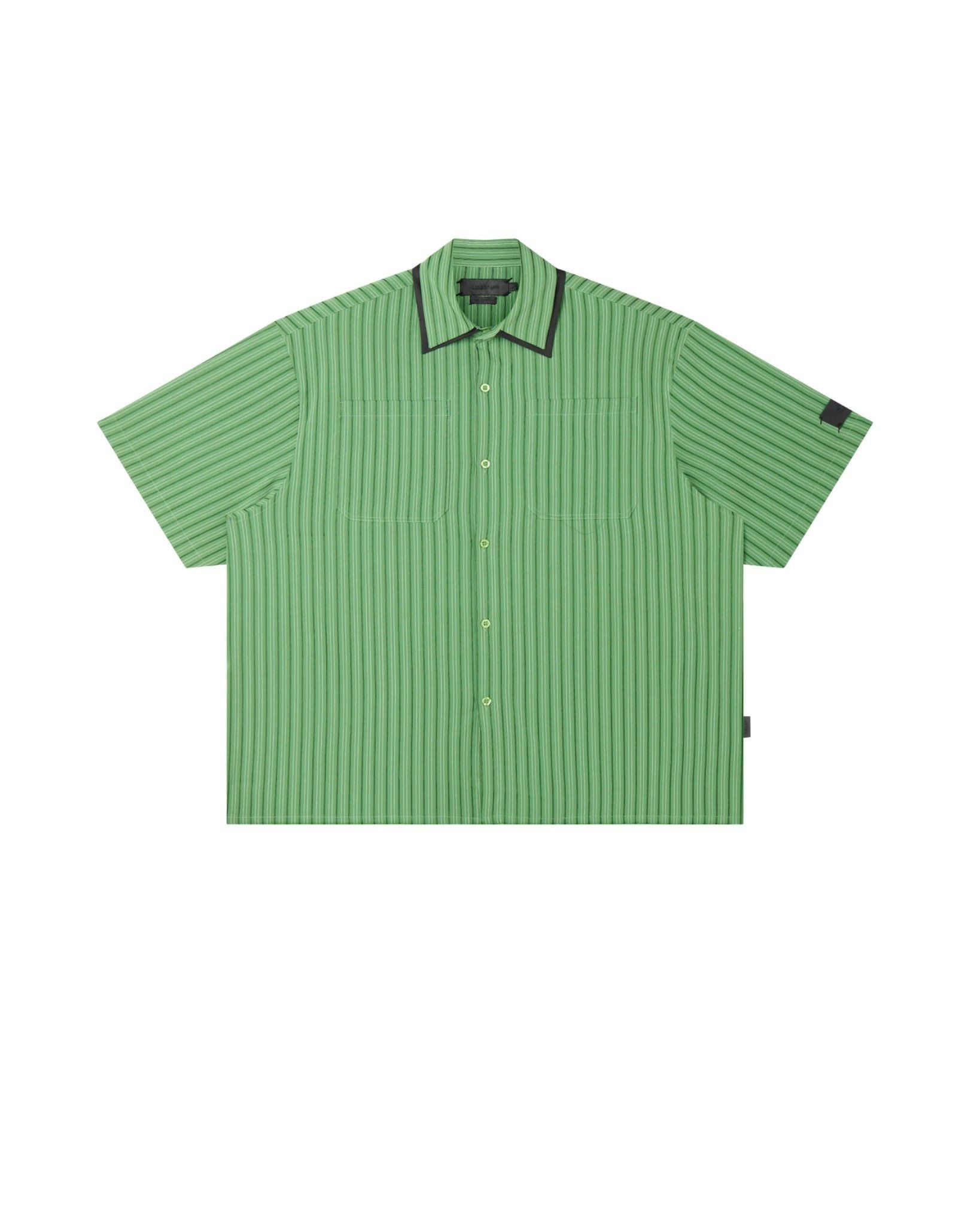 OFF-LINE BOXY SHIRT - Striped Moss