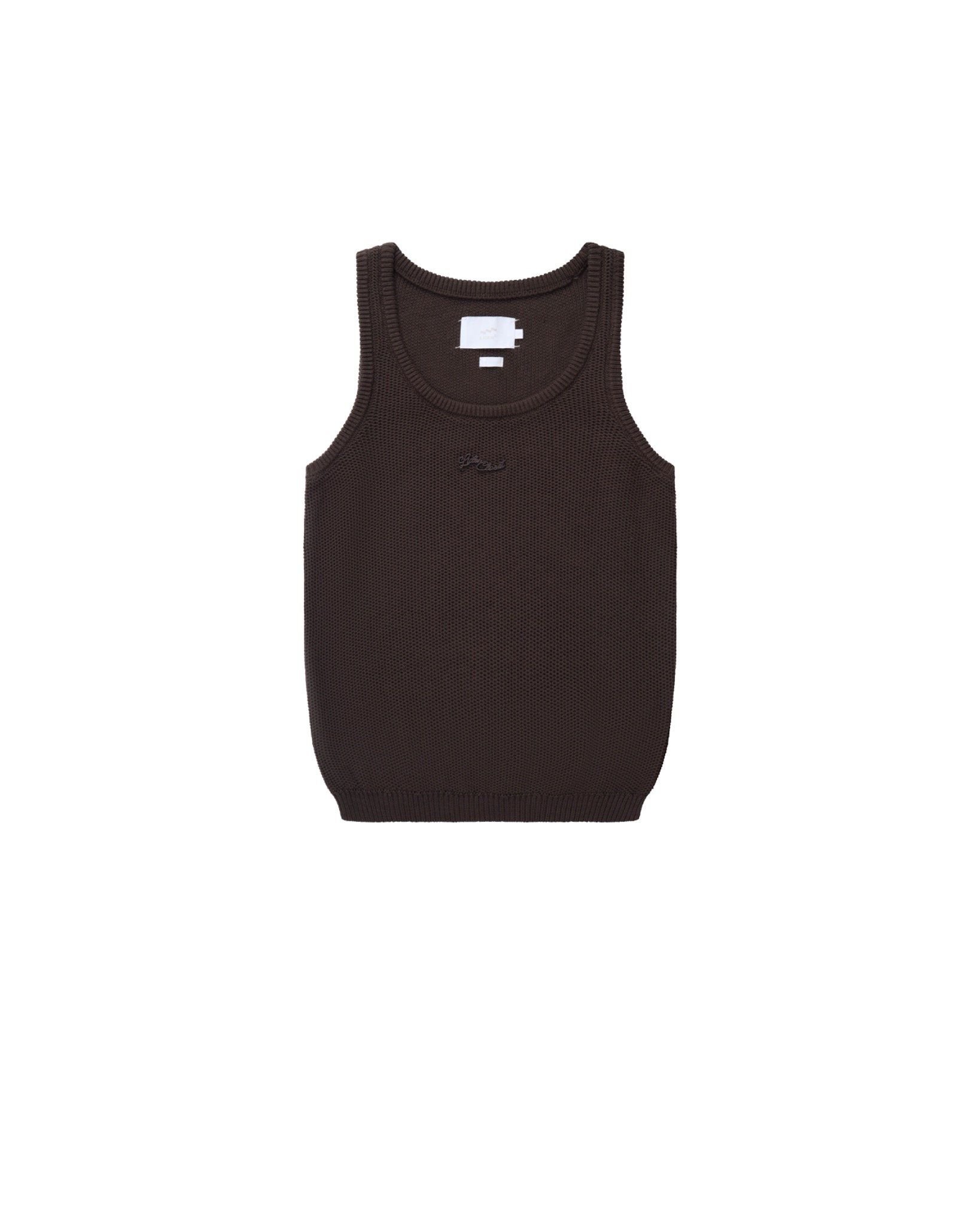 STEEL KNIT TANK TOP - Brown Sugar