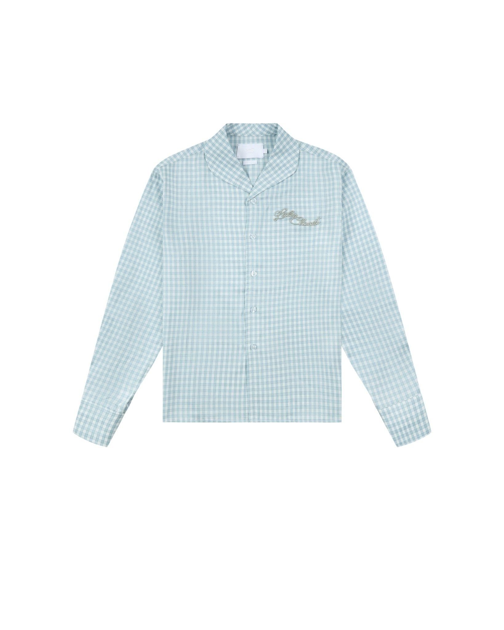 VICHY CRUSH PLAID SHIRT - Icy Blue