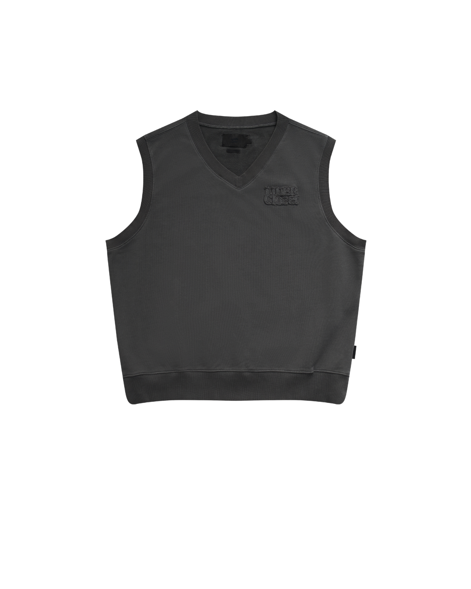 HUGGED V-NECK GILET - Misty Grey