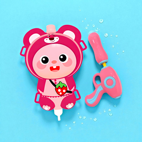 Đồ chơi ba lô phun nước hình gấu hồng Value Toys 