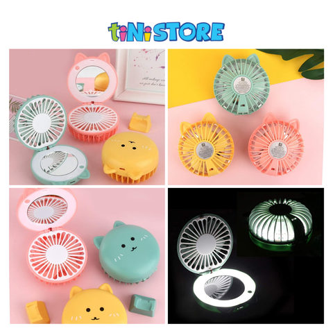  Đồ chơi quạt tròn có gương soi hình động vật (sạc USB) Value Toys - Mẫu ngẫu nhiên 