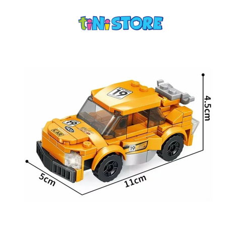 Đồ chơi lắp ráp xe đua màu vàng 101 mảnh Value Toys 