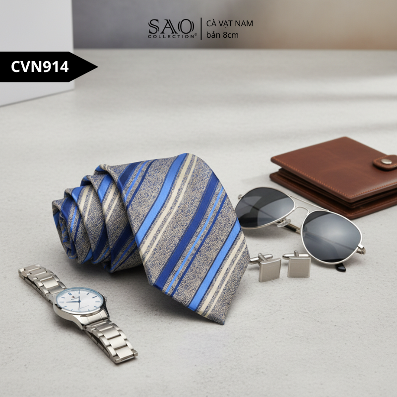 Cà Vạt Nam Bản 8cm Dành Cho Doanh Nhân Luxury 8cm (CVN914)