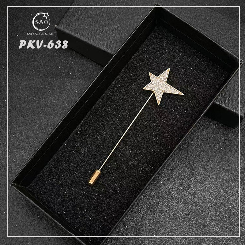 Trâm Cài Áo Vest Nam Thời Trang – Ghim Cài Ve Áo Suit Đẳng Cấp, Tạo Điểm Nhấn Phong Cách (PKV638)