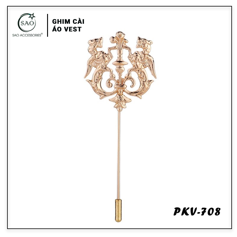 Trâm Cài Áo Vest Nam – Ghim Cài Ve Áo Vest Cao Cấp, Phụ Kiện Suit Sang Trọng & Thanh Lịch (PKV708)