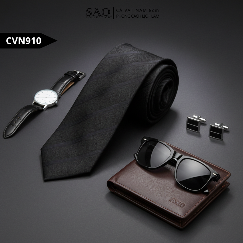 Caravat Cà Vạt Nam Doanh Nhân Luxury 8cm (CVN910)