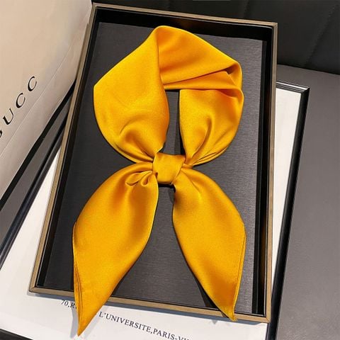 Khăn Lụa Màu Vàng Hổ Phách – Tươi Sáng, Nổi Bật Dành Cho Đồng Phục Doanh Nghiệp | KLV300M4