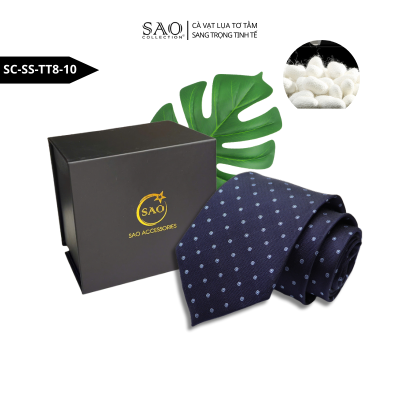 Cà Vạt Nam SAO Collection Lụa Tơ Tằm 8cm – Phong Cách Doanh Nhân Sang Trọng Tinh Tế (SCSSTT810)