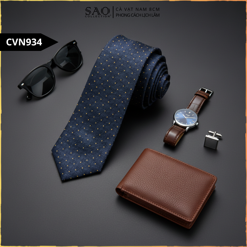 Caravat Cà Vạt Nam Quý Ông Luxury 8cm (CVN934)