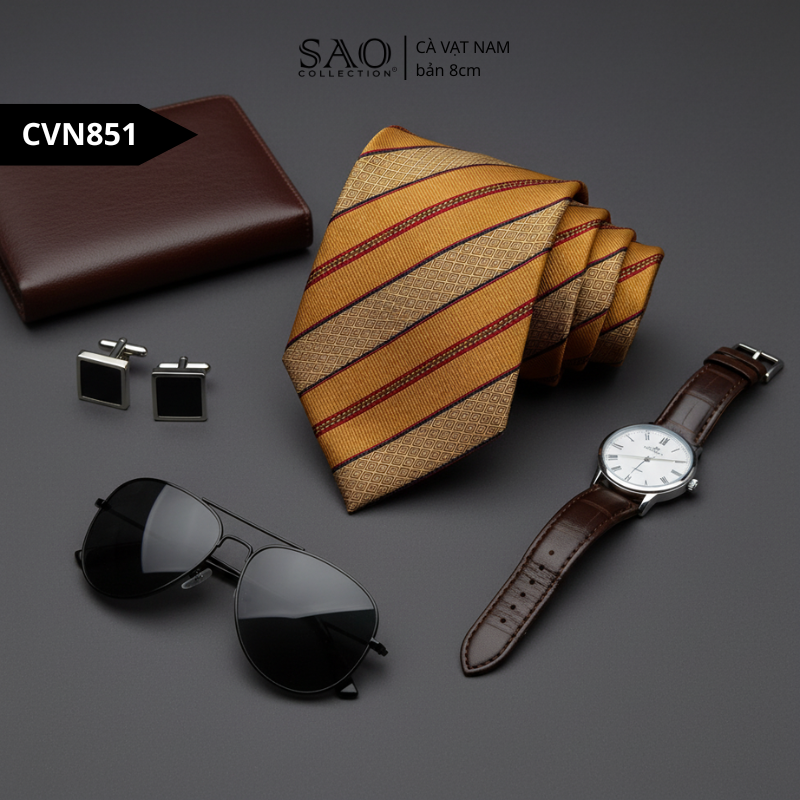 Caravat Cà Vạt Nam Doanh Nhân Luxury 8cm (CVN851)