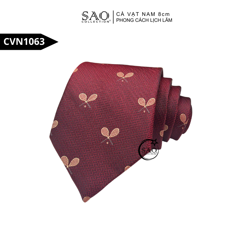 Cà Vạt Nam 8cm Phong Cách Lịch Lãm – Lụa Tổng Hợp Bền Đẹp, Giữ Form Chuẩn (CVN1063)
