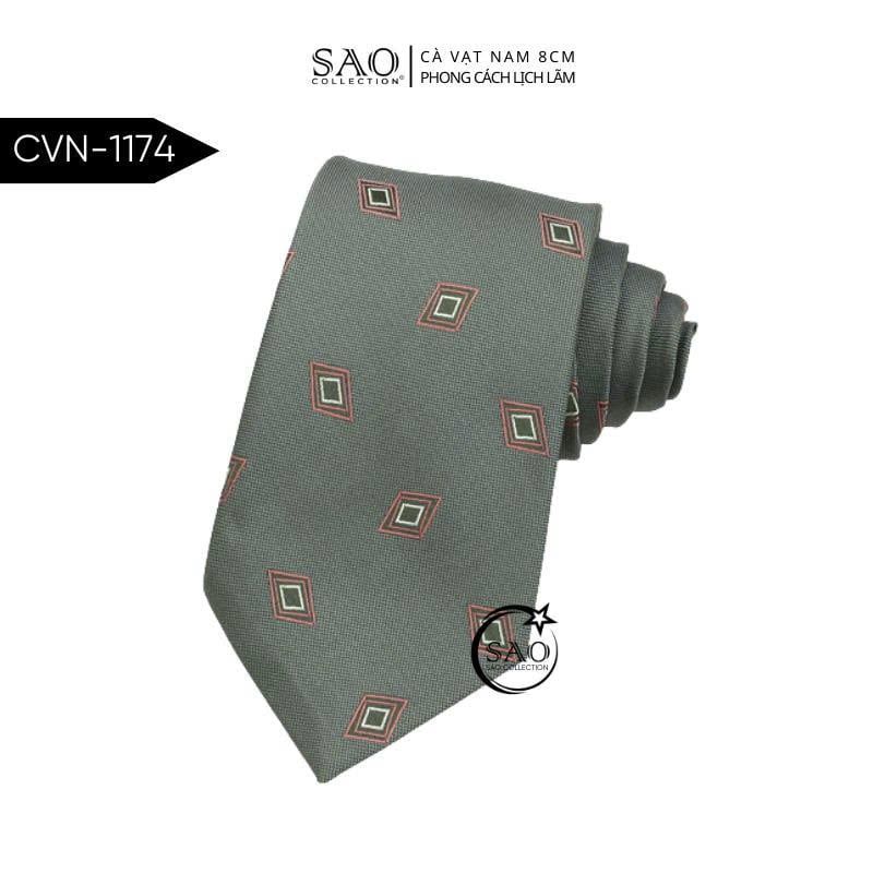 Cà Vạt Lụa Tổng Hợp Bản Lớn Hoạ Tiết Kẻ Sọc Sang Trọng Dành Cho Nam (CVN1174)