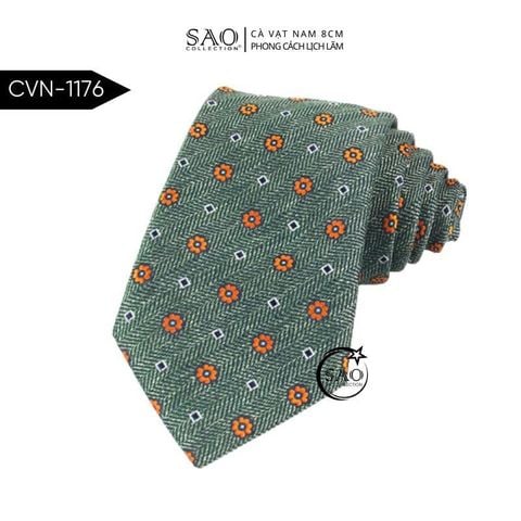 Cà Vạt Lụa Tổng Hợp Bản Lớn Hoạ Tiết Kẻ Sọc Sang Trọng Dành Cho Nam (CVN1176)