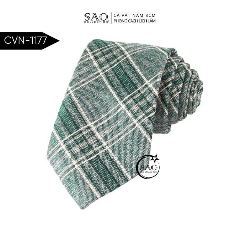Cà Vạt Lụa Tổng Hợp Bản Lớn Hoạ Tiết Kẻ Sọc Sang Trọng Dành Cho Nam (CVN1177)