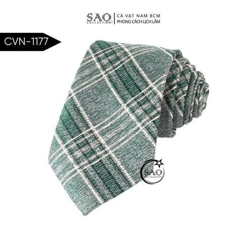 Cà Vạt Lụa Tổng Hợp Bản Lớn Hoạ Tiết Kẻ Sọc Sang Trọng Dành Cho Nam (CVN1177)