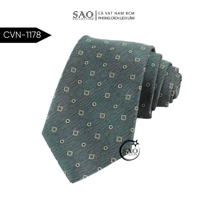 Cà Vạt Lụa Tổng Hợp Bản Lớn Hoạ Tiết Kẻ Sọc Sang Trọng Dành Cho Nam (CVN1178)
