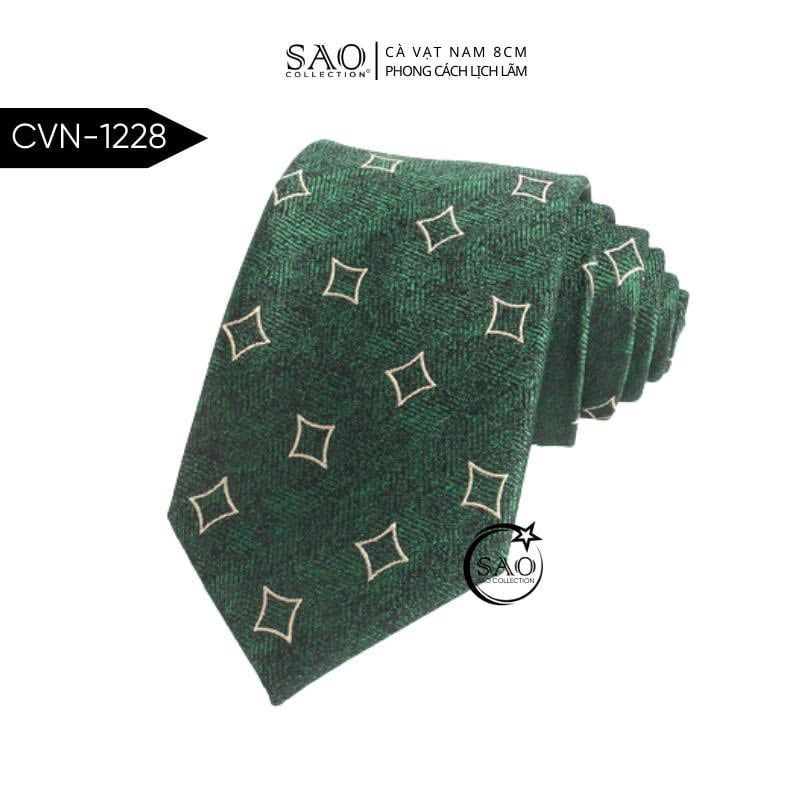 Cà Vạt Lụa Tổng Hợp Bản Lớn Hoạ Tiết Kẻ Sọc Sang Trọng Dành Cho Nam (CVN1228)