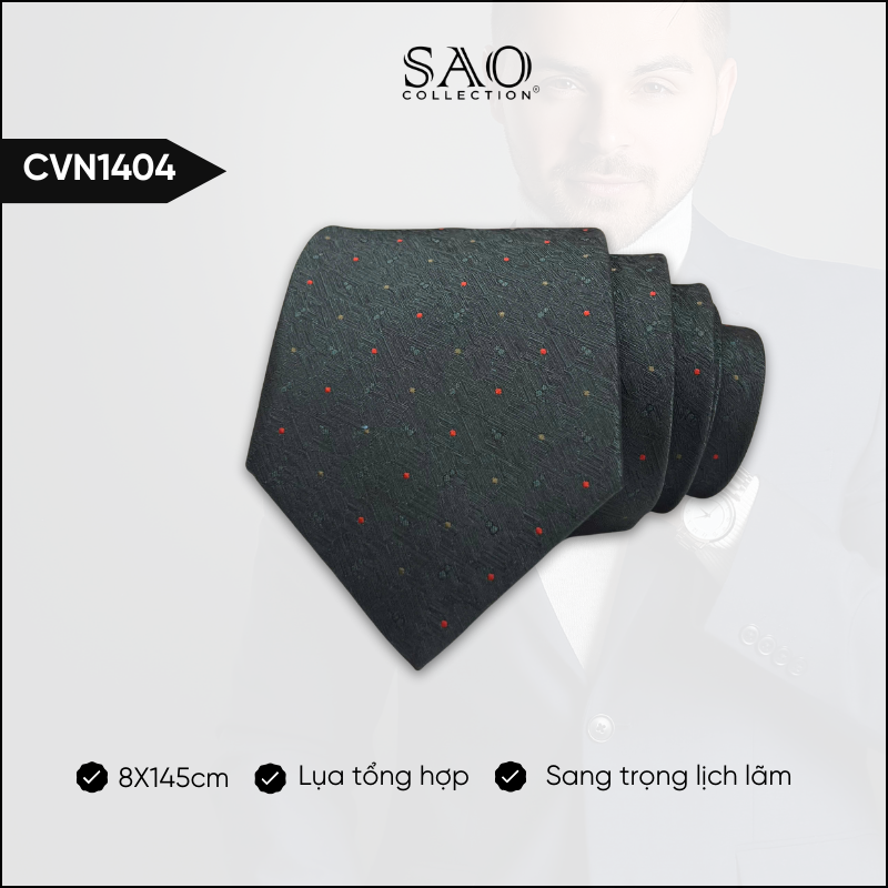 Cà Vạt Lụa Tổng Hợp Bản Lớn Hoạ Tiết Sang Trọng Dành Cho Nam (CVN1404)