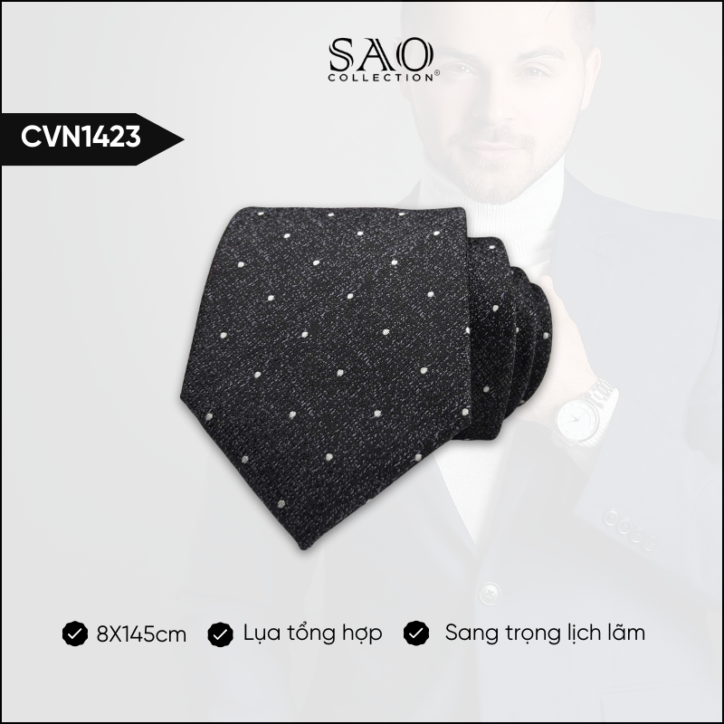 Cà Vạt Lụa Tổng Hợp Bản Lớn Hoạ Tiết Sang Trọng Dành Cho Nam (CVN1423)