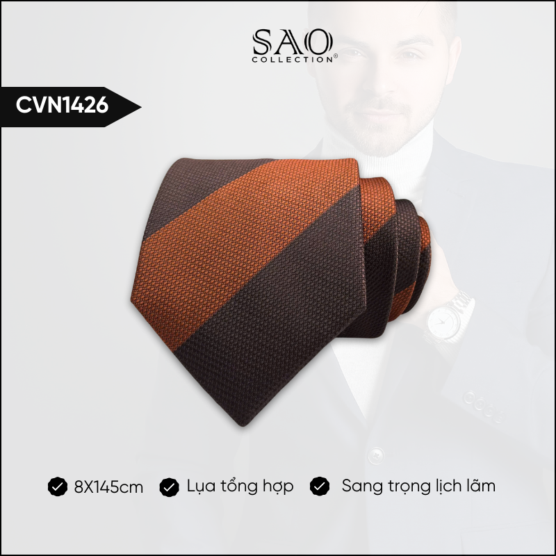 Cà Vạt Lụa Tổng Hợp Bản Lớn Hoạ Tiết Sang Trọng Dành Cho Nam (CVN1426)