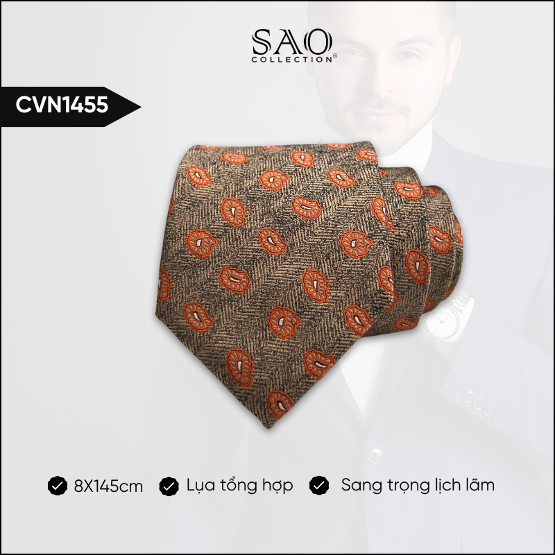 Cà Vạt Lụa Tổng Hợp Bản Lớn Hoạ Tiết Sang Trọng Dành Cho Nam (CVN1455)