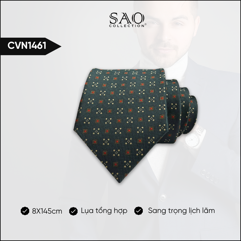 Cà Vạt Lụa Tổng Hợp Bản Lớn Hoạ Tiết Sang Trọng Dành Cho Nam (CVN1461)