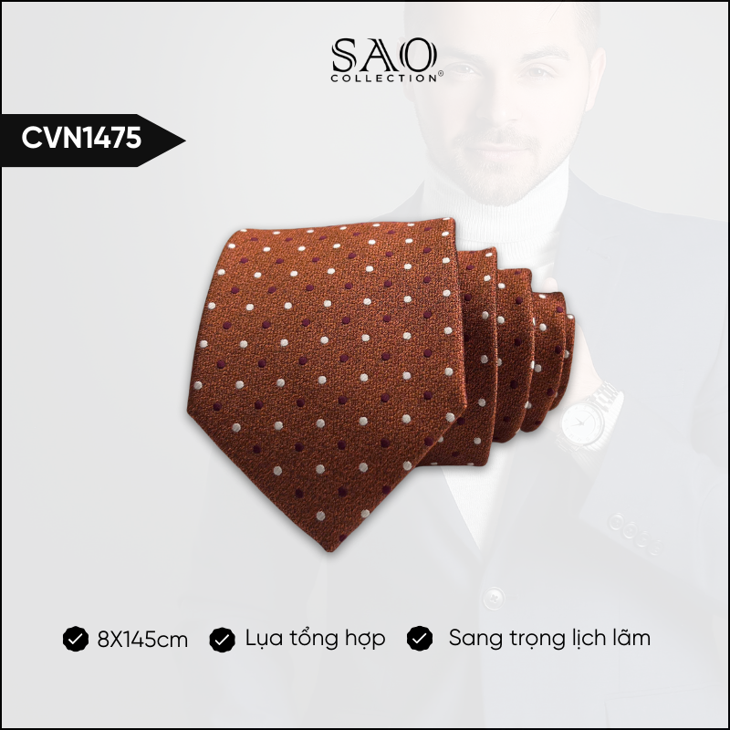 Cà Vạt Lụa Tổng Hợp Bản Lớn Hoạ Tiết Sang Trọng Dành Cho Nam (CVN1475)