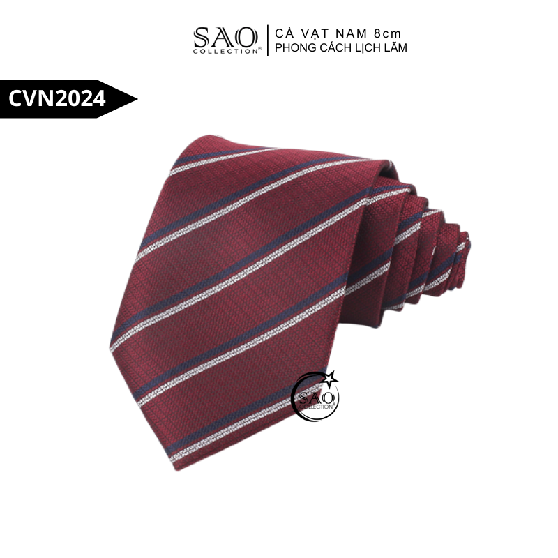 Cà Vạt Nam 8cm Phong Cách Lịch Lãm – Lụa Tổng Hợp Bền Đẹp, Giữ Form Chuẩn (CVN2024)