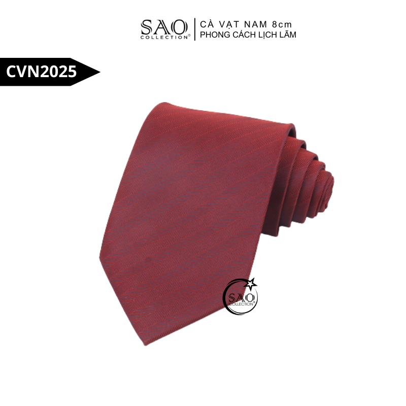 Cà Vạt Nam 8cm Phong Cách Lịch Lãm – Lụa Tổng Hợp Bền Đẹp, Giữ Form Chuẩn (CVN2025)