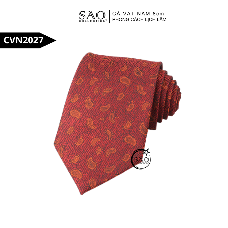 Cà Vạt Nam 8cm Phong Cách Lịch Lãm – Lụa Tổng Hợp Bền Đẹp, Giữ Form Chuẩn (CVN2027)