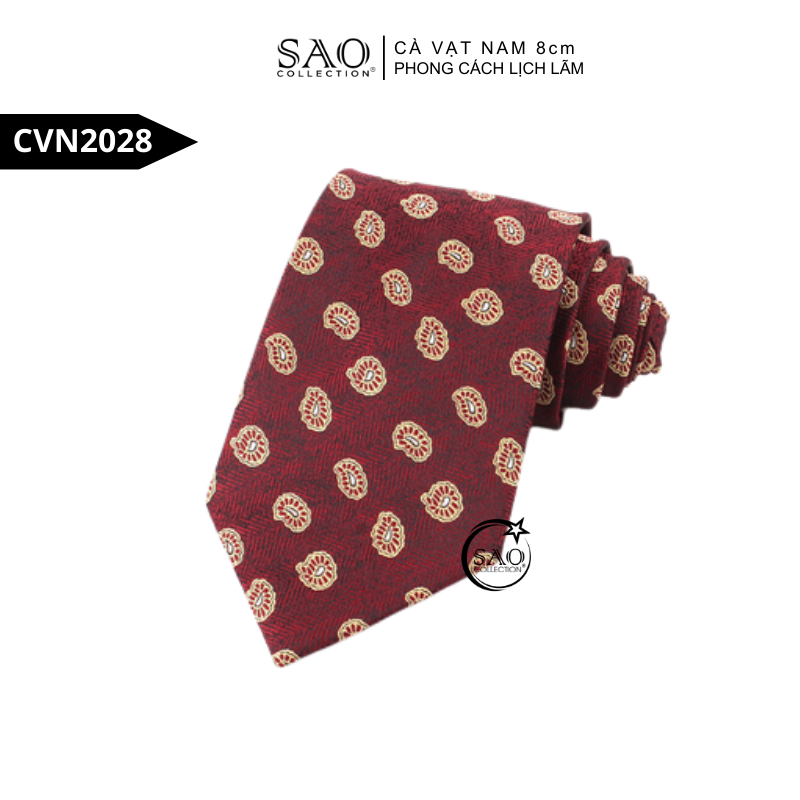 Cà Vạt Nam 8cm Phong Cách Lịch Lãm – Lụa Tổng Hợp Bền Đẹp, Giữ Form Chuẩn (CVN2028)