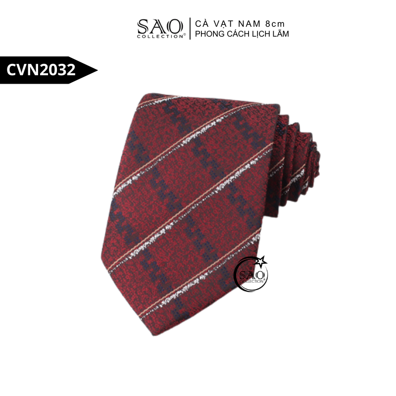 Cà Vạt Nam 8cm Phong Cách Lịch Lãm – Lụa Tổng Hợp Bền Đẹp, Giữ Form Chuẩn (CVN2032)