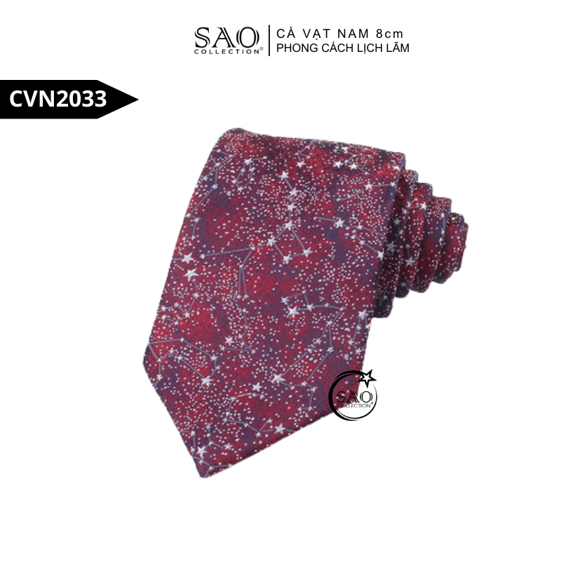 Cà Vạt Nam 8cm Phong Cách Lịch Lãm – Lụa Tổng Hợp Bền Đẹp, Giữ Form Chuẩn (CVN2033)