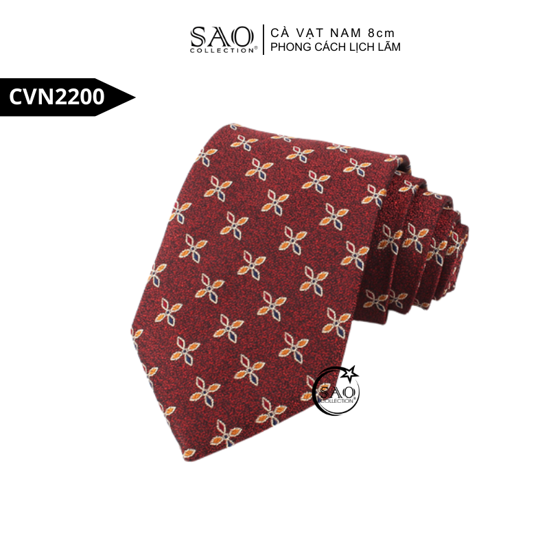 Cà Vạt Nam 8cm Phong Cách Lịch Lãm – Lụa Tổng Hợp Bền Đẹp, Giữ Form Chuẩn (CVN2200)