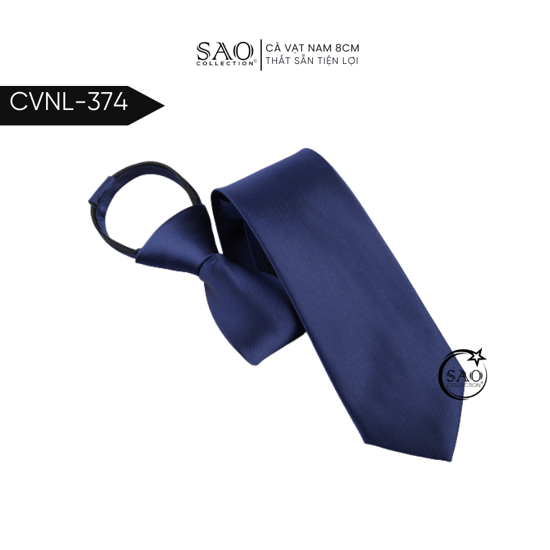 Caravat Cà Vạt Nam SAO 8cm Phong Cách Cổ Điển Thắt Sẵn Tiện Lợi (CVNL374)