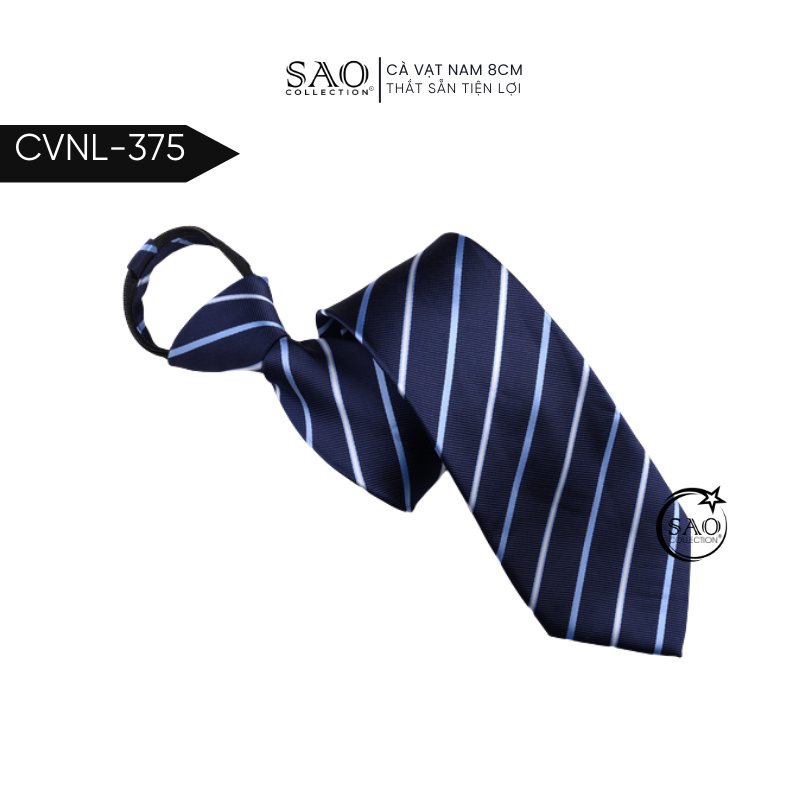 Caravat Cà Vạt Nam SAO 8cm Phong Cách Cổ Điển Thắt Sẵn Tiện Lợi (CVNL375)