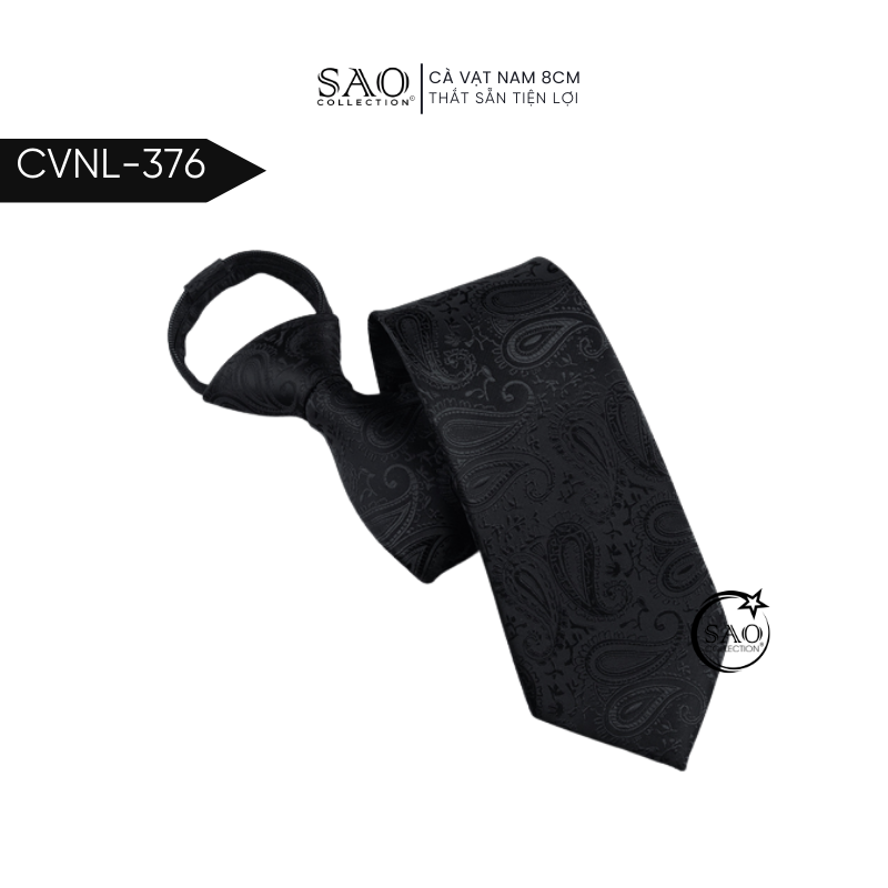 Caravat Cà Vạt Nam SAO 8cm Phong Cách Cổ Điển Thắt Sẵn Tiện Lợi (CVNL376)