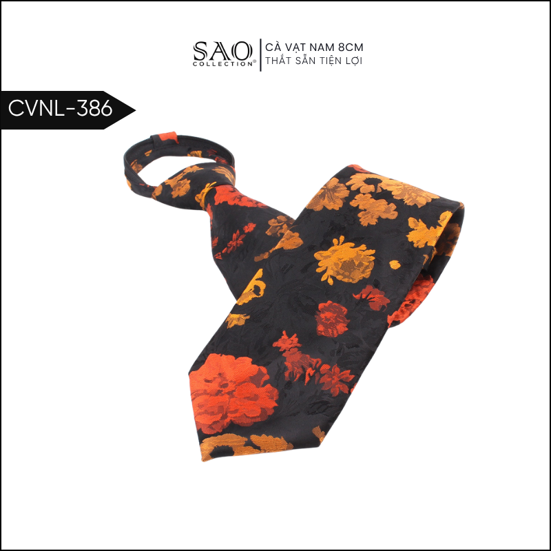 Cà Vạt Nam Lười Dây Kéo – Thắt Sẵn, Tiện Lợi, Thời Trang Công Sở – Phụ Kiện Đi Làm & Dự Tiệc (CVNL386)