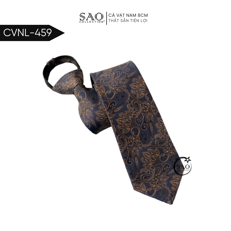 Caravat Cà Vạt Nam SAO 8cm Dây Thắt Sẵn Tiện Lợi (CVNL459)