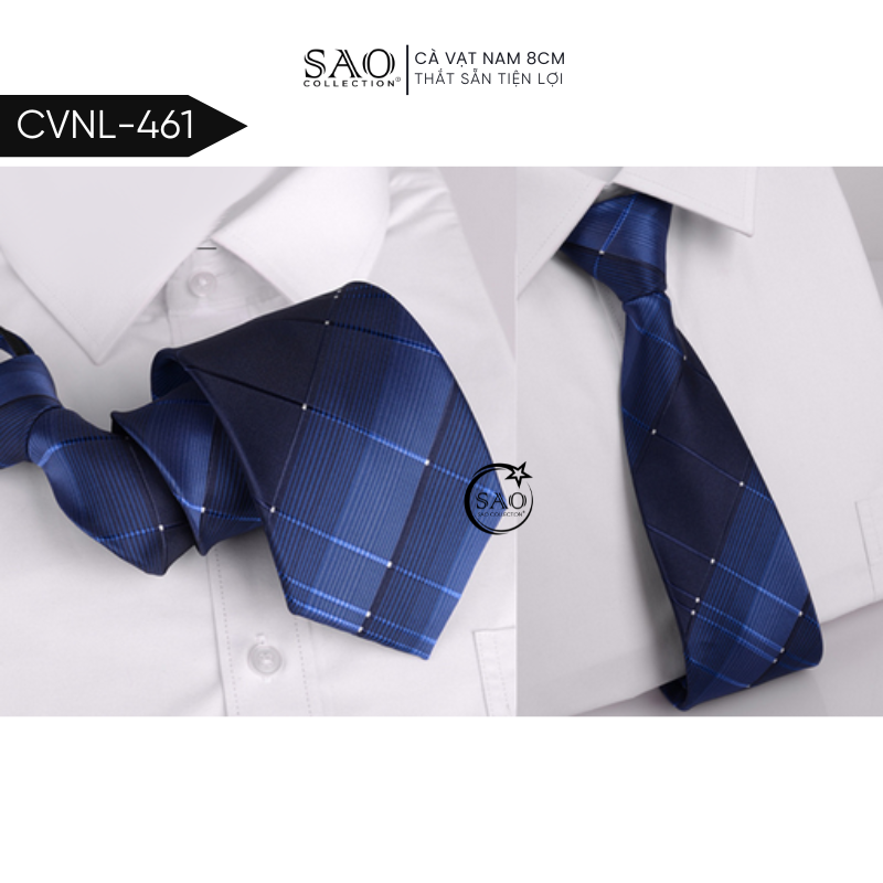 Caravat Cà Vạt Nam SAO 8cm Dây Thắt Sẵn Tiện Lợi (CVNL461)