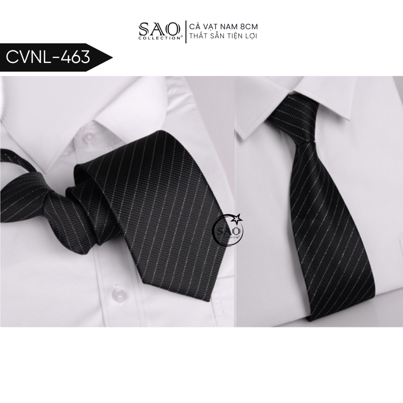 Caravat Cà Vạt Nam SAO 8cm Dây Thắt Sẵn Tiện Lợi (CVNL463)