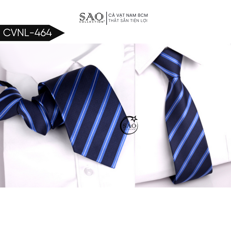 Caravat Cà Vạt Nam SAO 8cm Dây Thắt Sẵn Tiện Lợi (CVNL464)