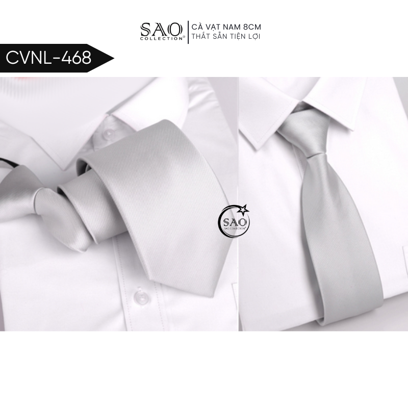 Caravat Cà Vạt Nam SAO 8cm Dây Thắt Sẵn Tiện Lợi (CVNL468)