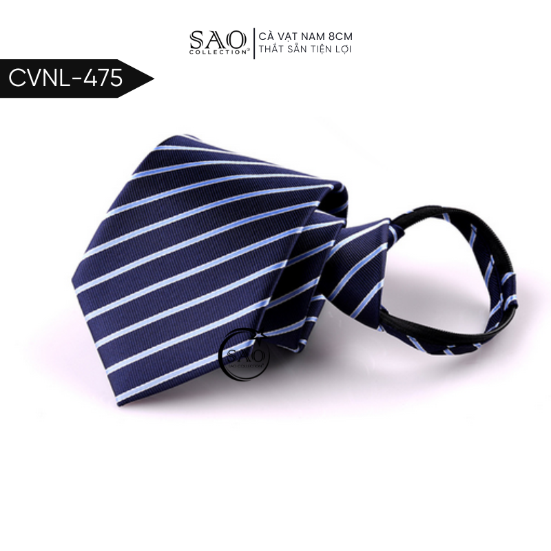 Caravat Cà Vạt Nam SAO 8cm Dây Thắt Sẵn Tiện Lợi (CVNL475)
