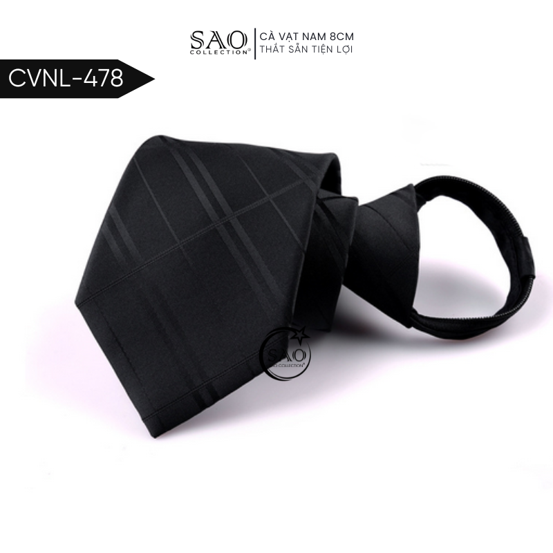 Caravat Cà Vạt Nam SAO 8cm Dây Thắt Sẵn Tiện Lợi (CVNL478)
