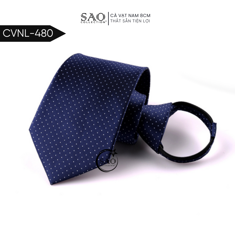 Caravat Cà Vạt Nam SAO 8cm Dây Thắt Sẵn Tiện Lợi (CVNL480)