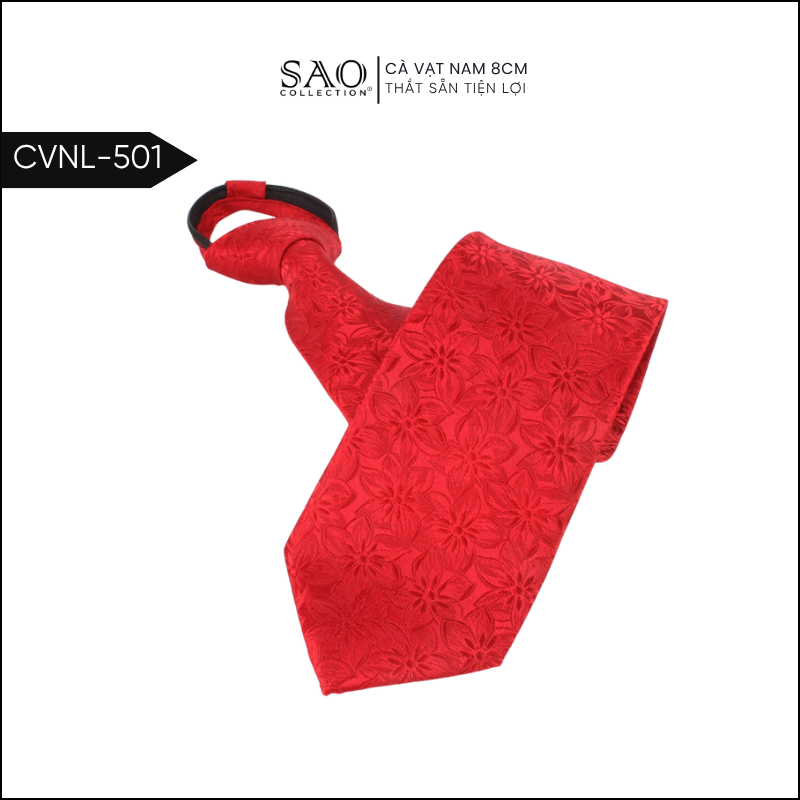 Caravat Cà Vạt Nam SAO 8cm Phong Cách Cổ Điển Thắt Sẵn Tiện Lợi (CVNL501)