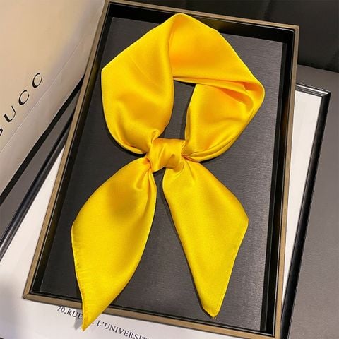 Khăn Lụa Màu Vàng Tươi, Năng Động, Tỏa Sáng Dành Cho Đồng Phục Doanh Nghiệp | KLV300M1